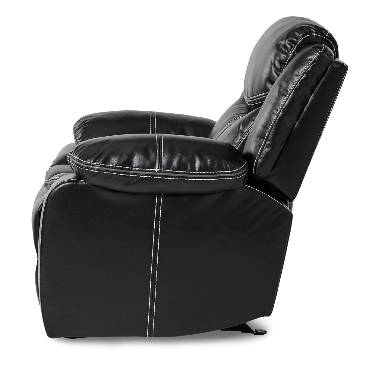 Bastrop Black Glider Reclining Chair by Homelegance at Eve Furniture