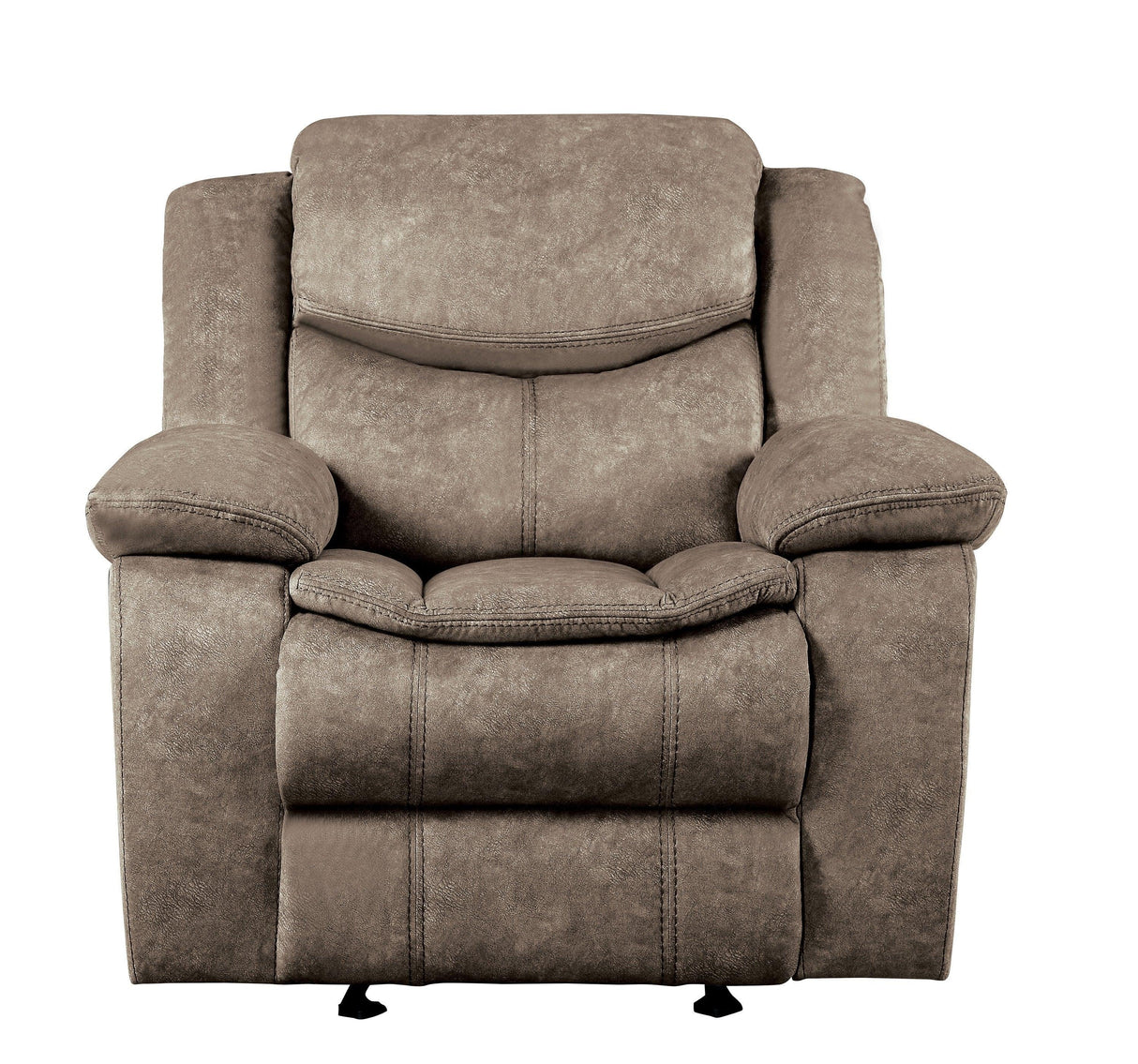 Bastrop Brown Fabric Glider Reclining Chair by Homelegance at Eve Furniture