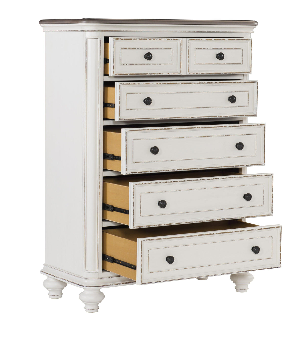 Baylesford Antique White Chest by Homelegance at Eve Furniture