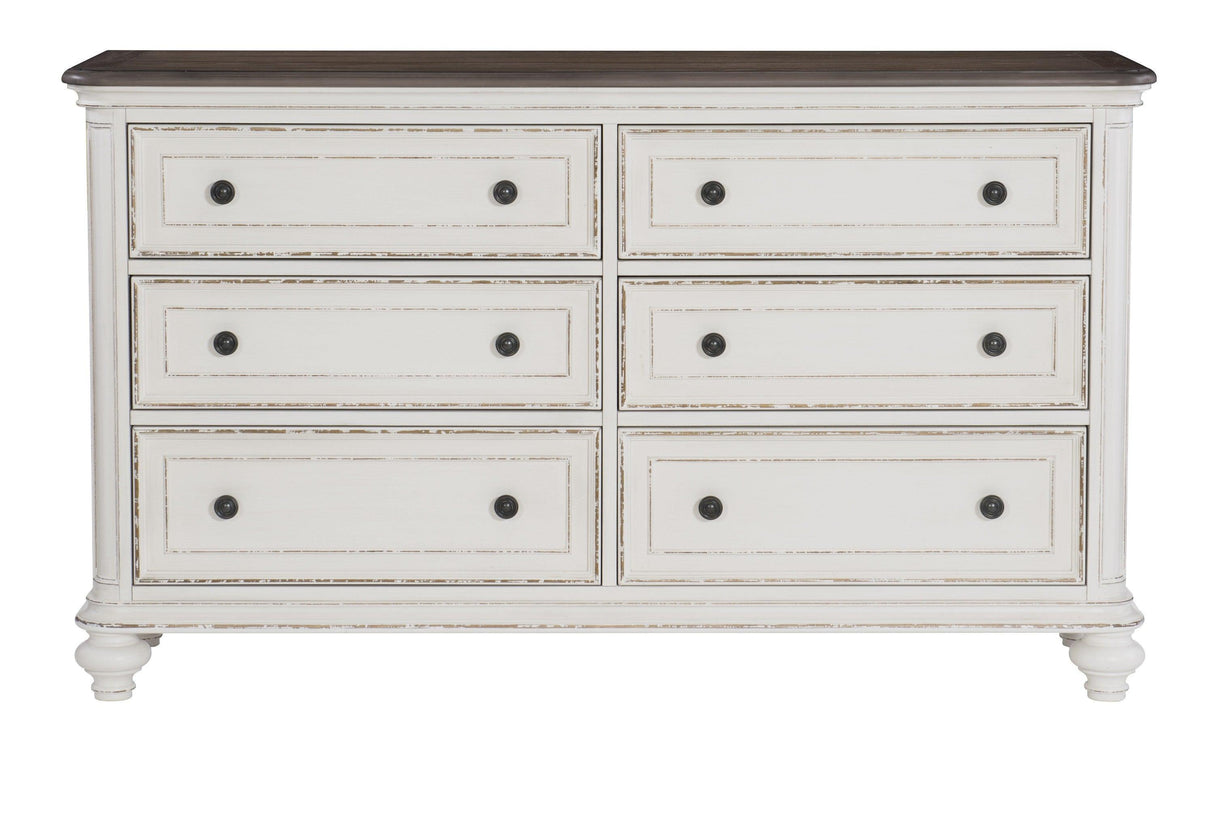 Baylesford Antique White Dresser by Homelegance at Eve Furniture