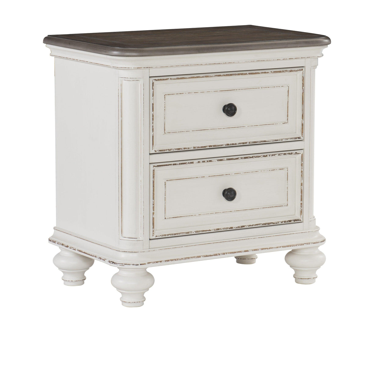 Baylesford Antique White Nightstand by Homelegance at Eve Furniture