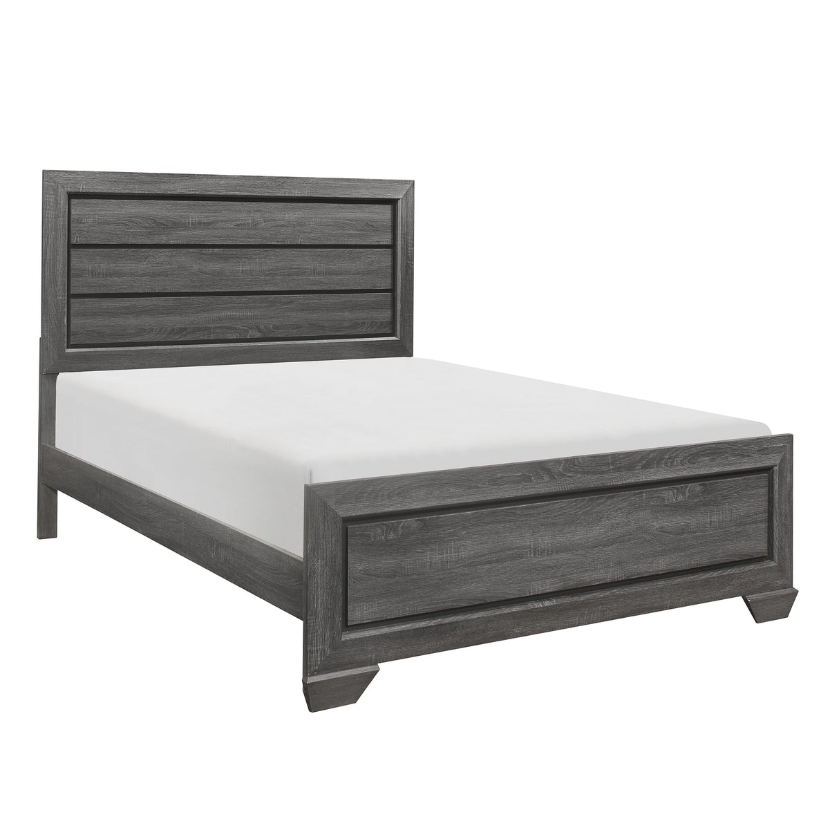 Beechnut Gray King Panel Bed by Homelegance at Eve Furniture