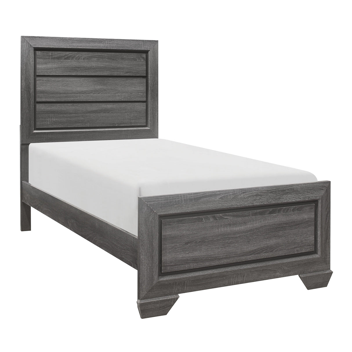 Beechnut Gray Twin Panel Bed by Homelegance at Eve Furniture
