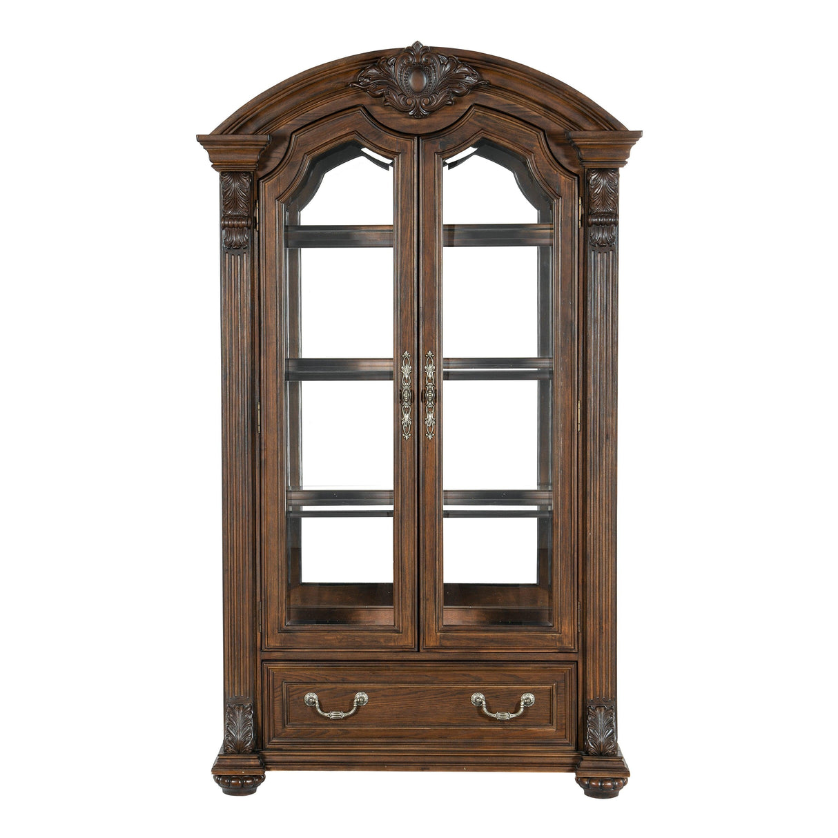 Bergen Dark Oak Curio by Homelegance at Eve Furniture