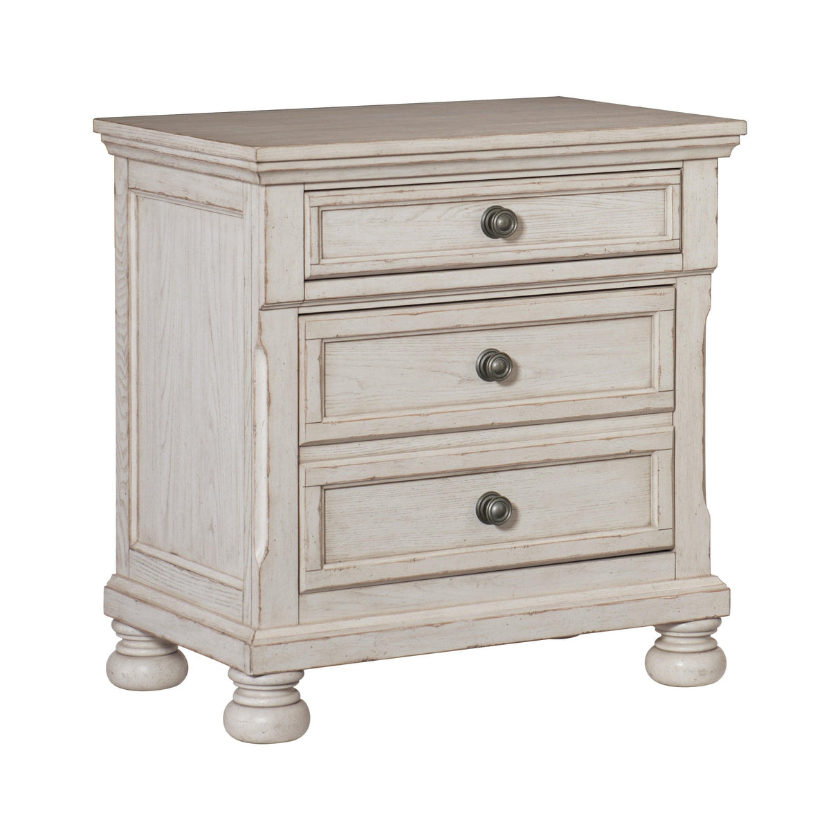 Bethel Wire Brushed White Nightstand by Homelegance at Eve Furniture