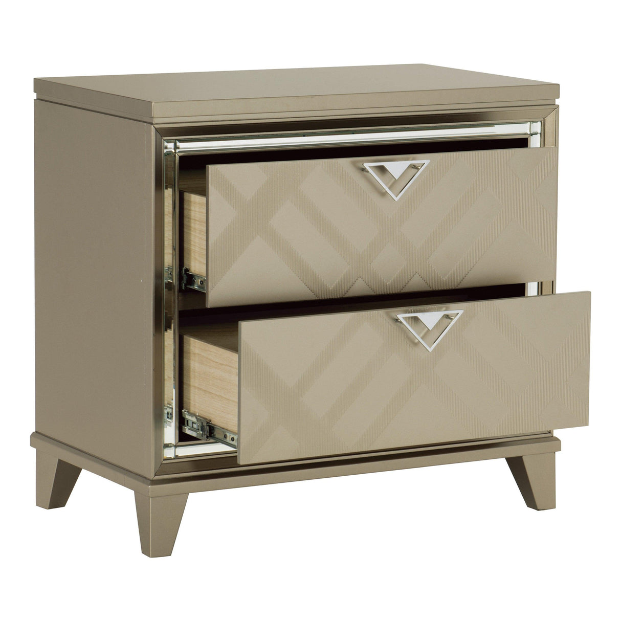 Bijou Champagne Nightstand by Homelegance at Eve Furniture