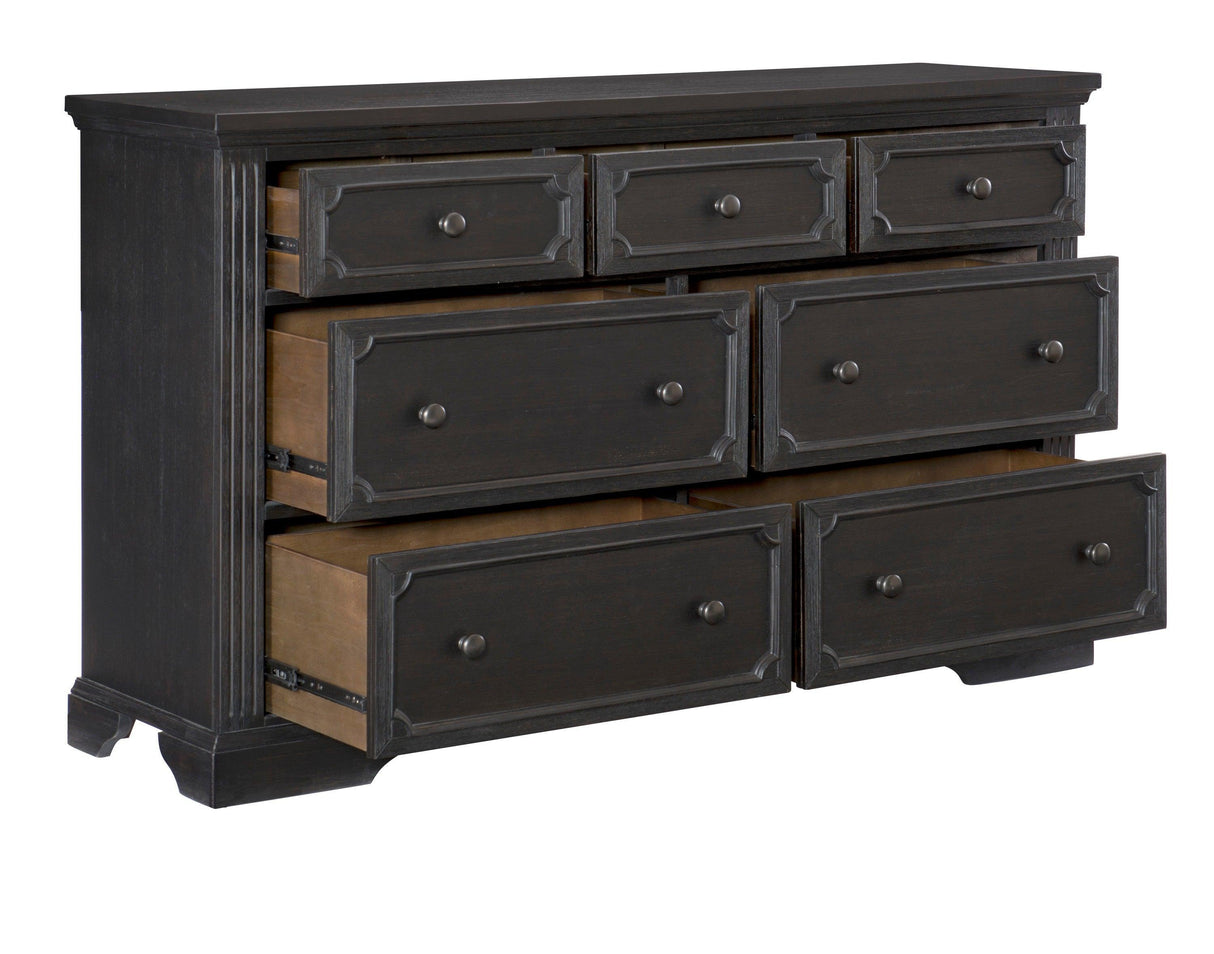 Bolingbrook Wire-Brushed Charcoal Dresser by Homelegance at Eve Furniture