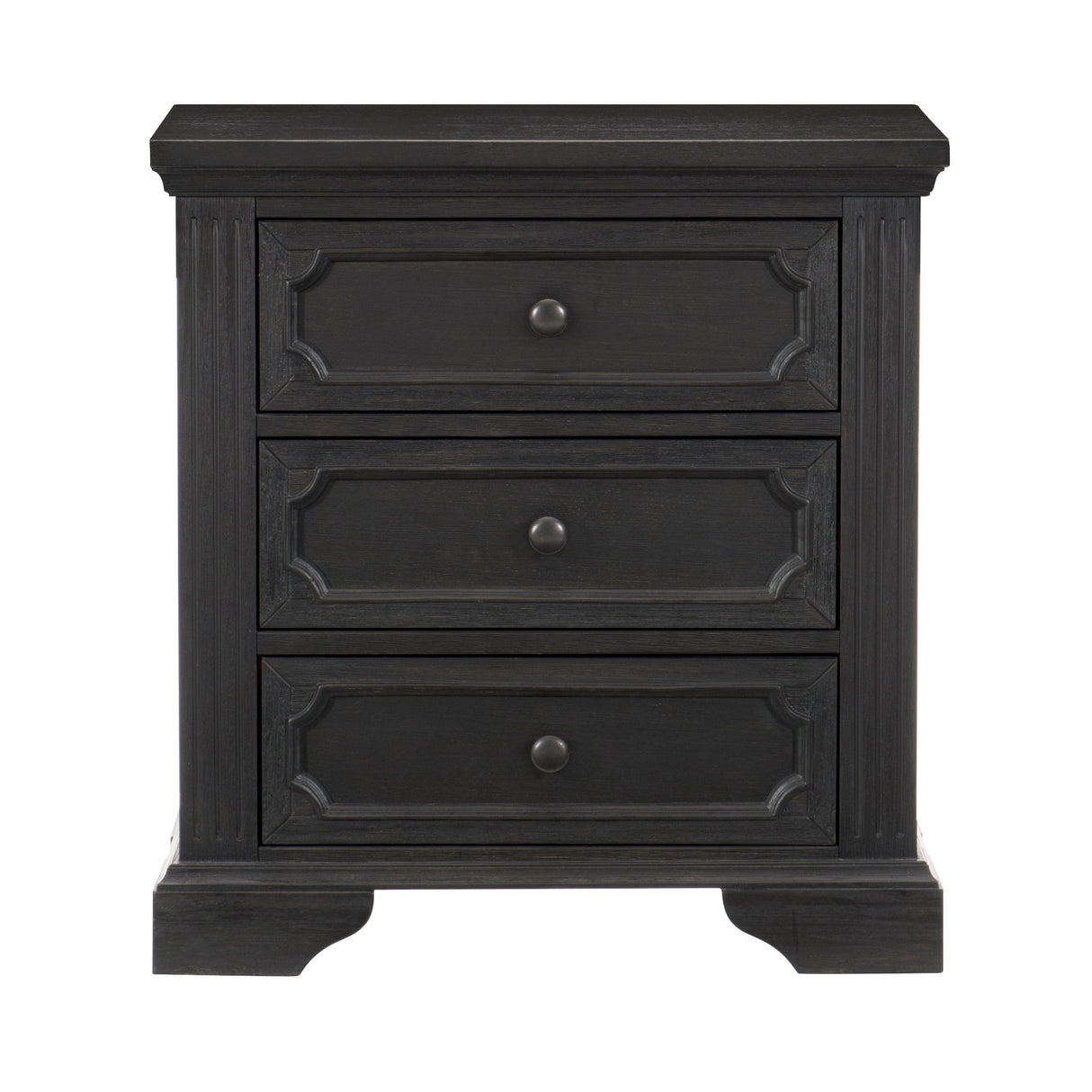 Bolingbrook Wire-Brushed Charcoal Nightstand by Homelegance at Eve Furniture
