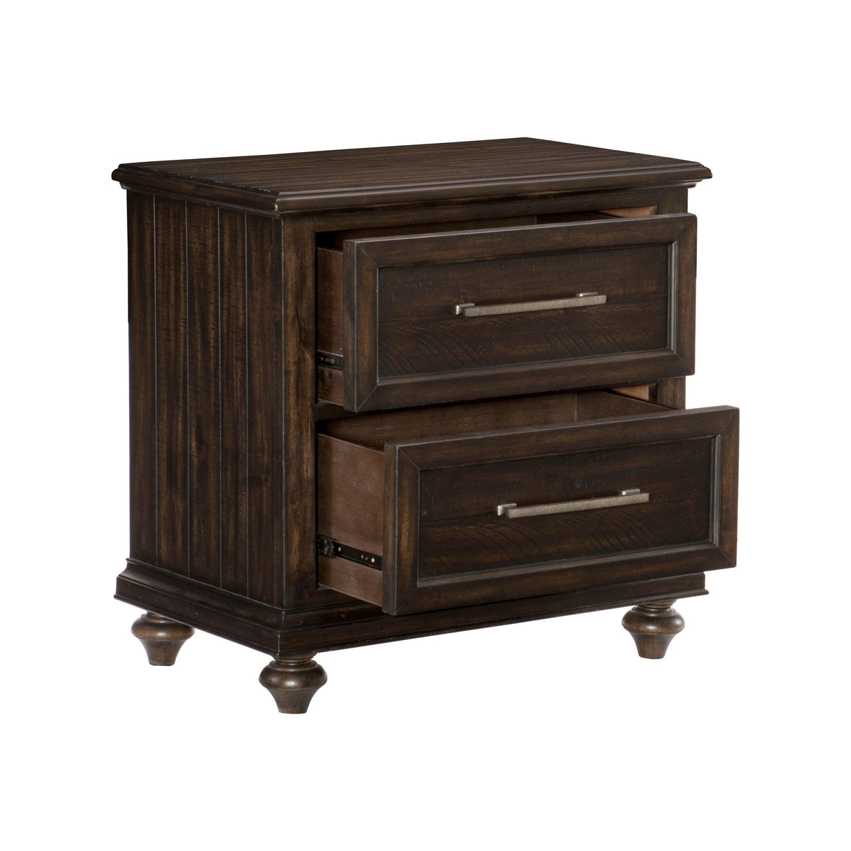 Cardano Driftwood Charcoal Nightstand by Homelegance at Eve Furniture
