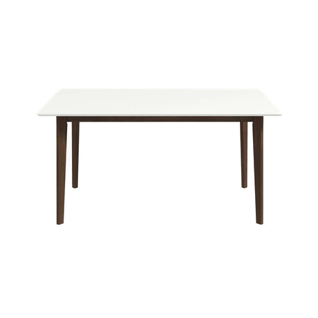 Carlos Solid Wood White Top Dining Table 63"