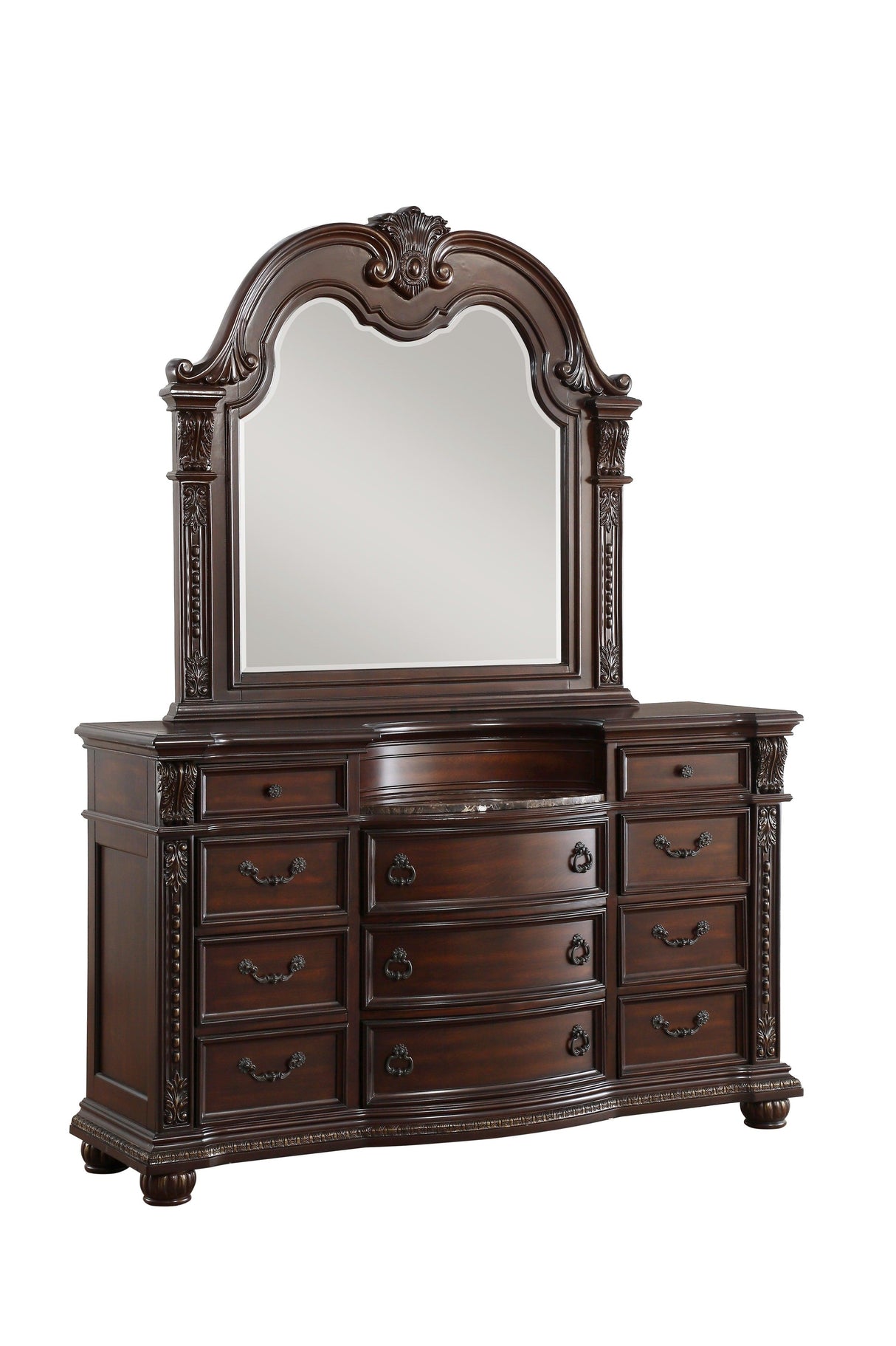Cavalier Dark Cherry Dresser by Homelegance at Eve Furniture