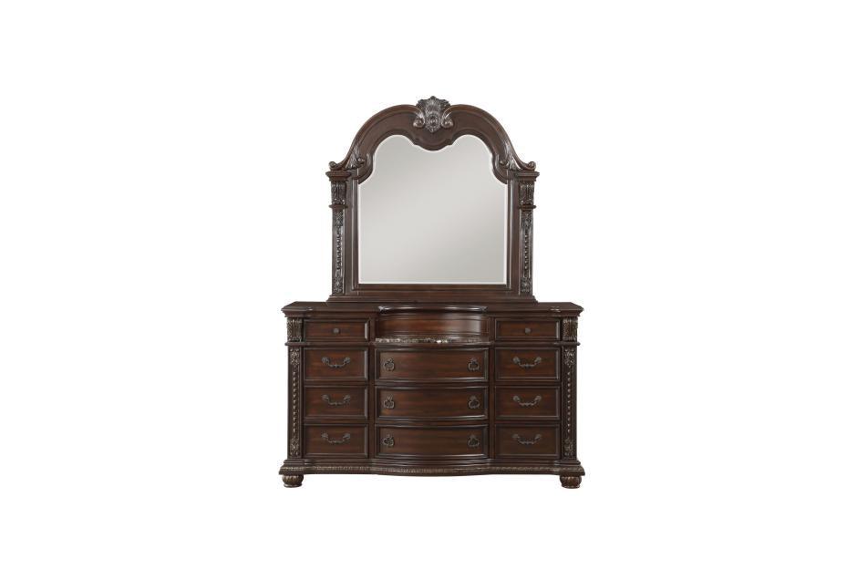 Cavalier Dark Cherry Dresser by Homelegance at Eve Furniture