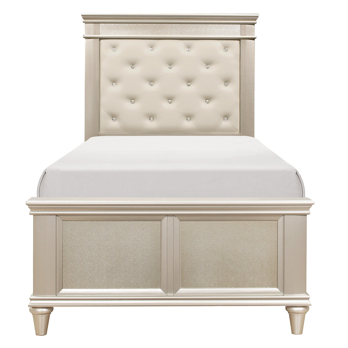 Celandine Silver Upholstered Panel Youth Bedroom Set by Homelegance at Eve Furniture