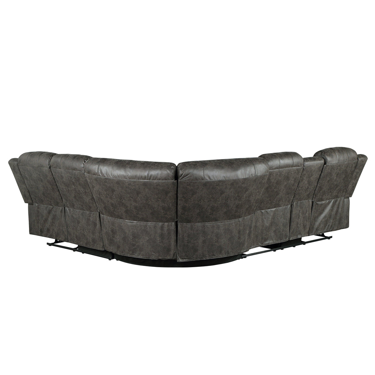 Centeroak Brownish Gray Reclining Sectional by Homelegance at Eve Furniture