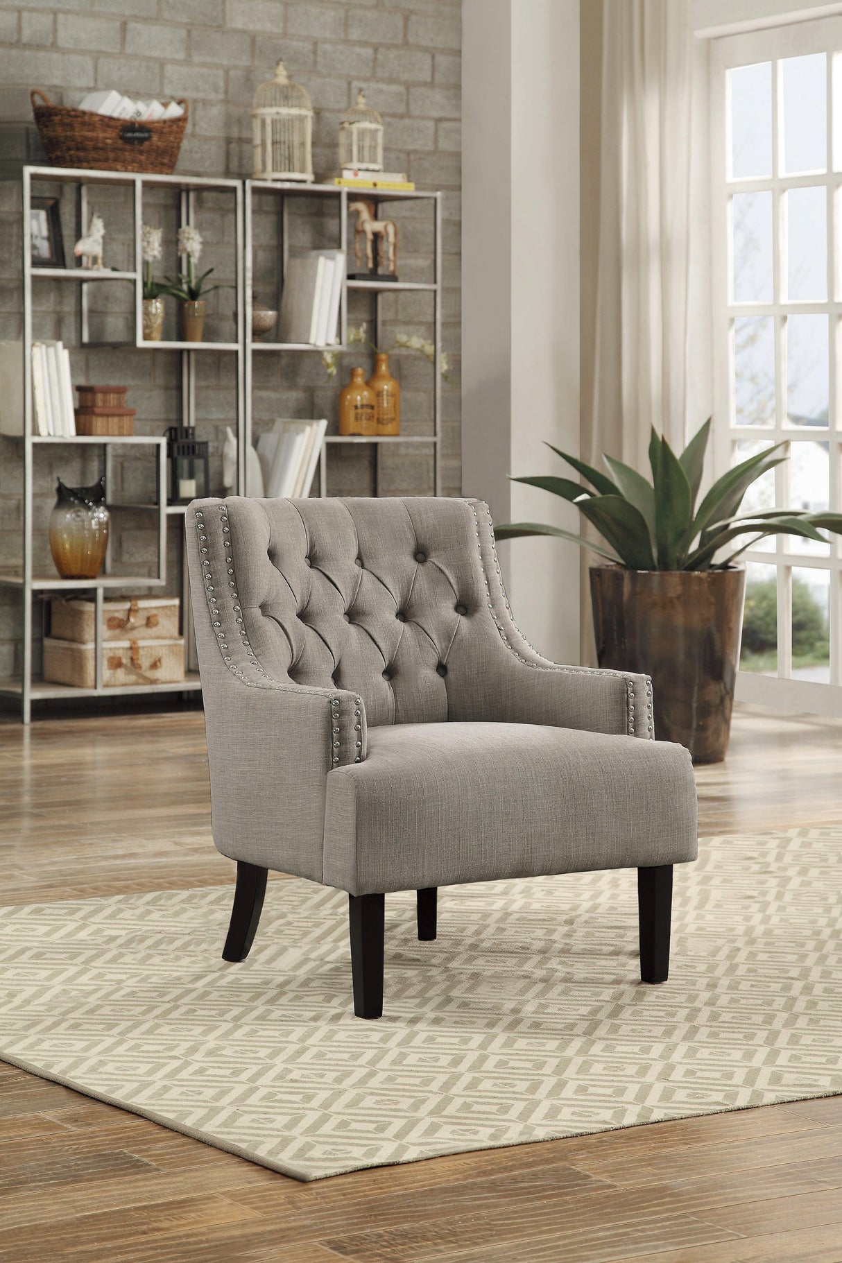 Charisma Taupe Accent Chair by Homelegance at Eve Furniture