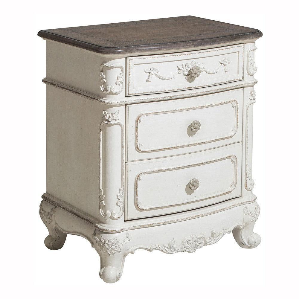 Cinderella Antique White Nightstand by Homelegance at Eve Furniture