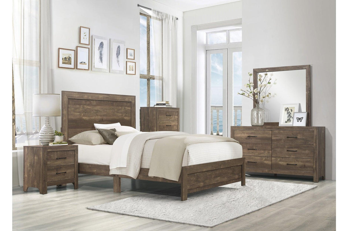 Corbin Brown King Panel Bed by Homelegance at Eve Furniture