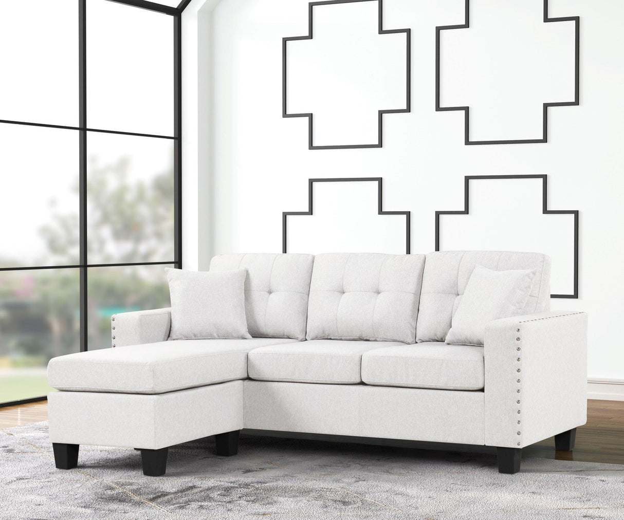 Cris Sand Reversible Sectional by Happy Homes at Eve Furniture