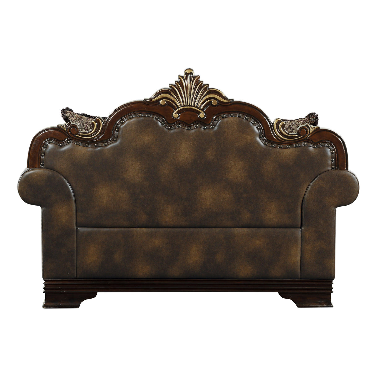 Croydon Dark Cherry Loveseat by Homelegance at Eve Furniture