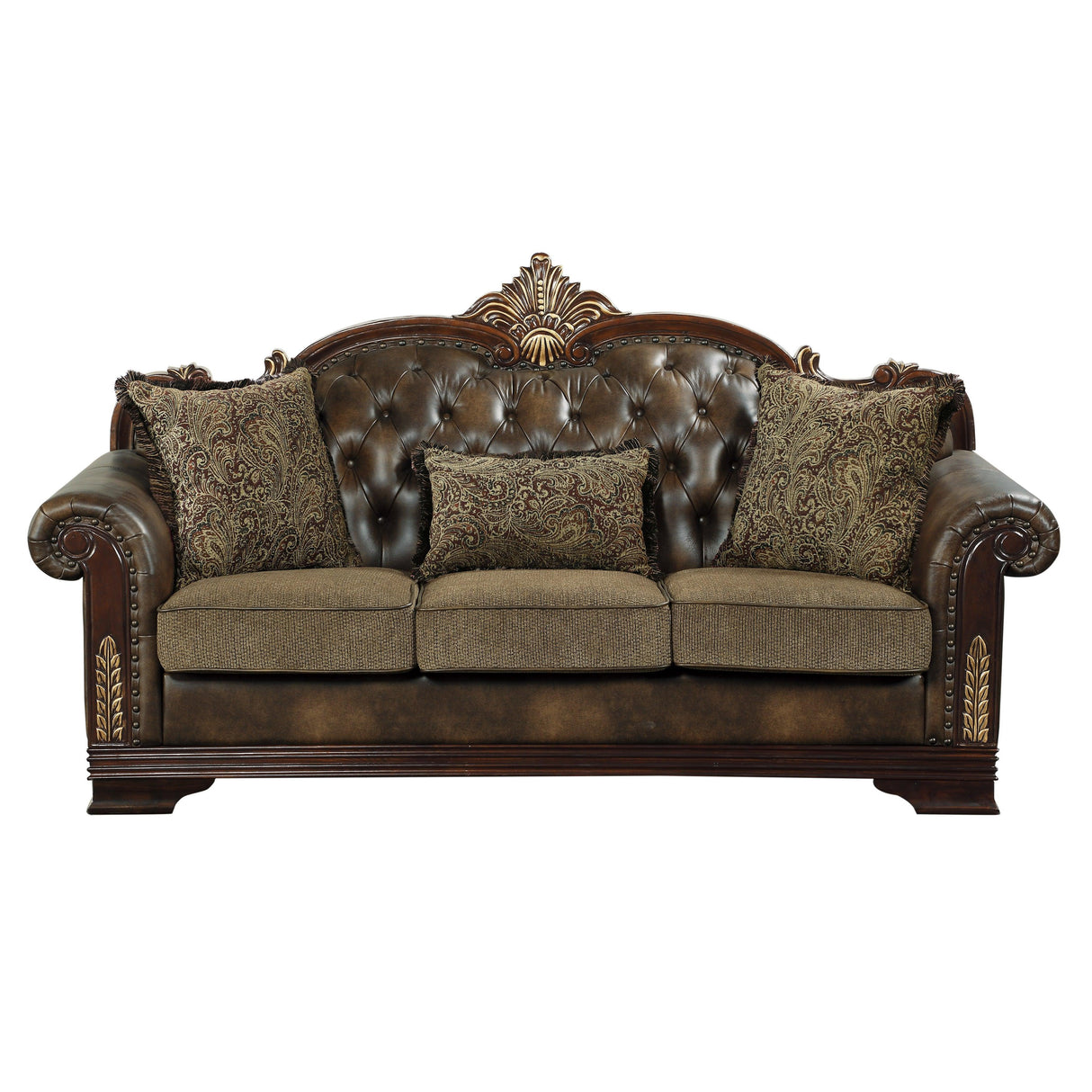 Croydon Dark Cherry Sofa by Homelegance at Eve Furniture