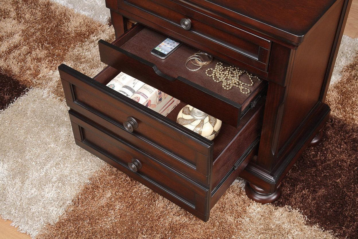 Cumberland Brown Cherry Nightstand by Homelegance at Eve Furniture