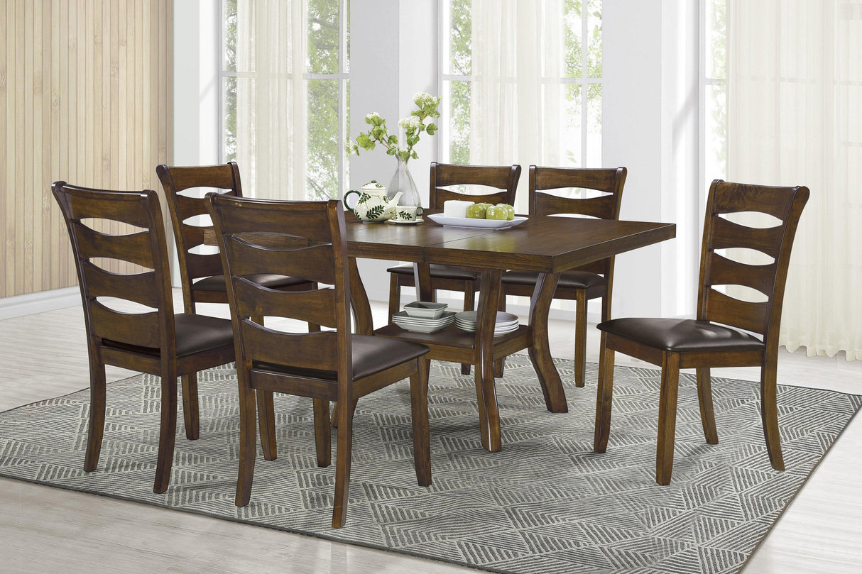 Darla Brown Extendable Dining Set by Homelegance at Eve Furniture