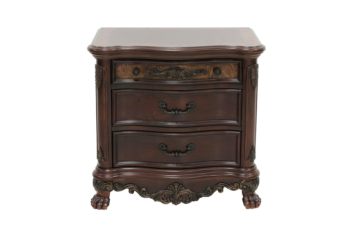 Deryn Park Cherry Nightstand by Homelegance at Eve Furniture