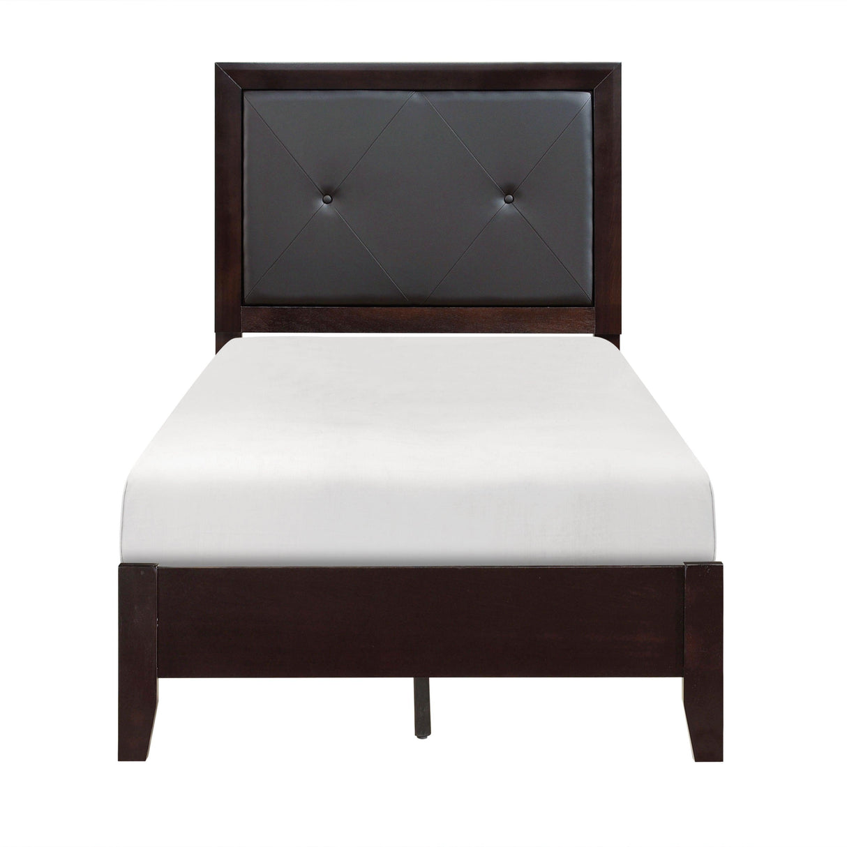 Edina Espresso Upholstered Panel Youth Bedroom Set by Homelegance at Eve Furniture