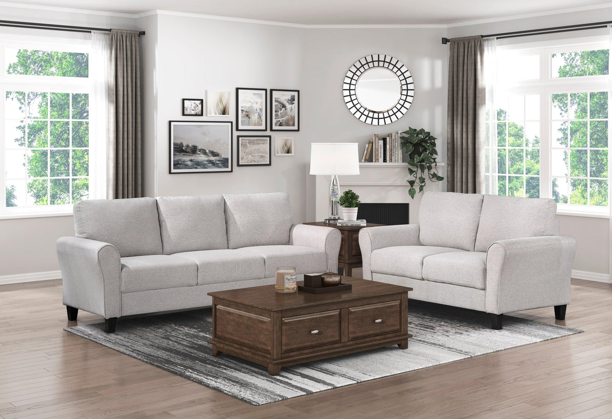 Ellery Sand Loveseat by Homelegance at Eve Furniture