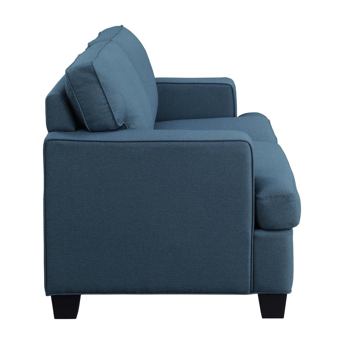 Elmont Blue Loveseat by Homelegance at Eve Furniture