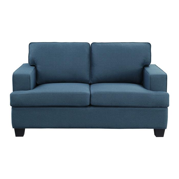 Elmont Blue Loveseat by Homelegance at Eve Furniture