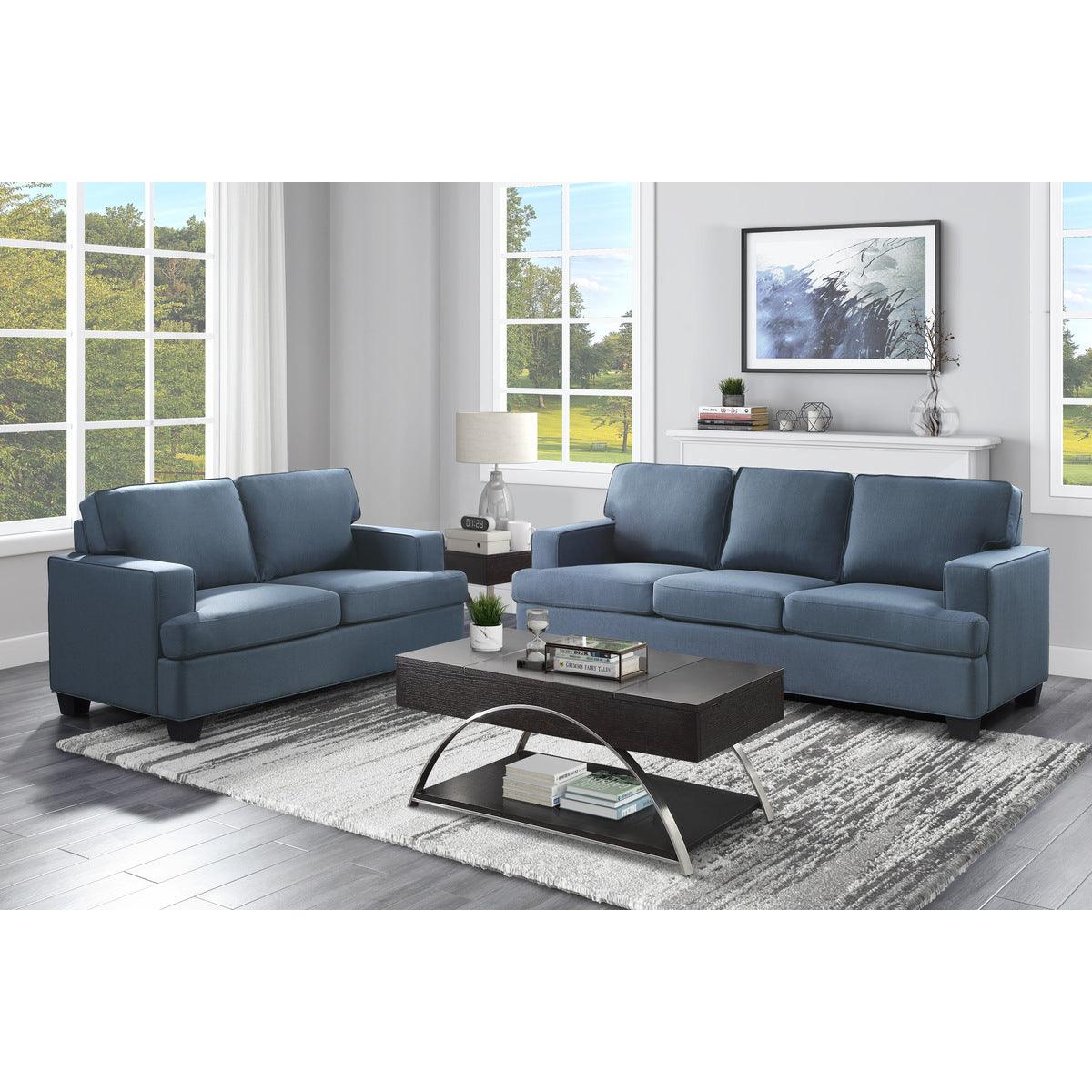 Elmont Blue Sofa by Homelegance at Eve Furniture