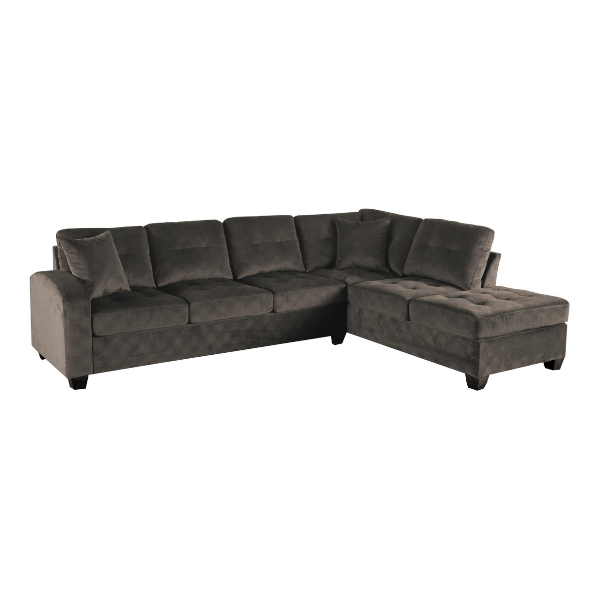 Emilio Chocolate Reversible Sectional by Homelegance at Eve Furniture