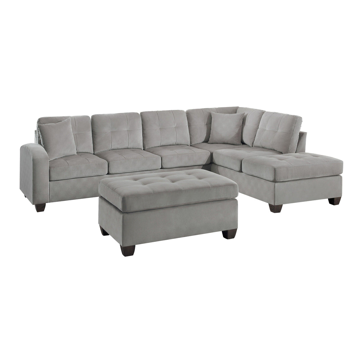 Emilio Taupe Reversible Sectional by Homelegance at Eve Furniture