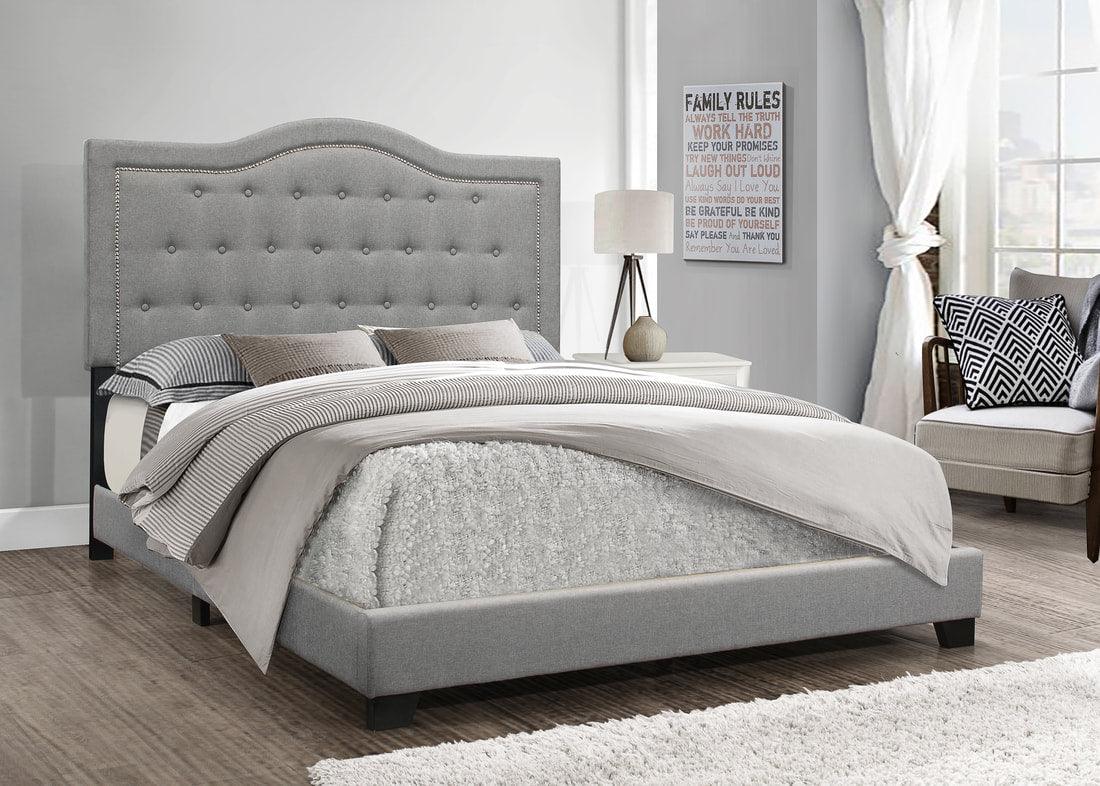 Emma Gray Queen Bed by Happy Homes at Eve Furniture