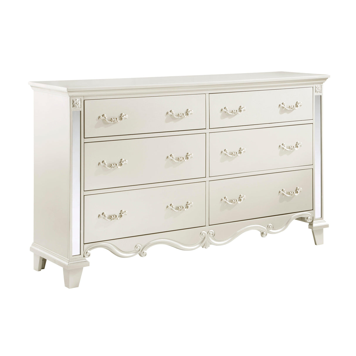 Ever Champagne Mirrored Dresser by Homelegance at Eve Furniture