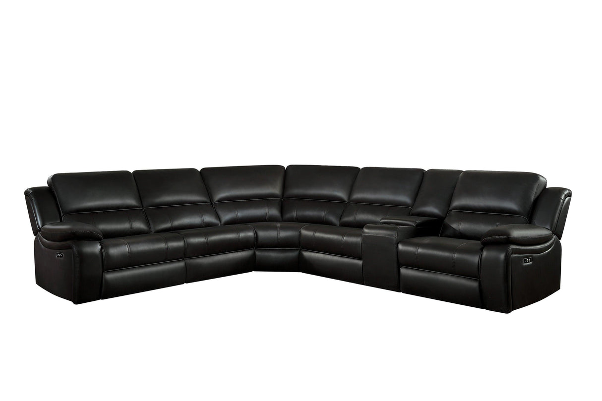 Falun Brown 6-Piece Modular Power Reclining Sectional by Homelegance at Eve Furniture