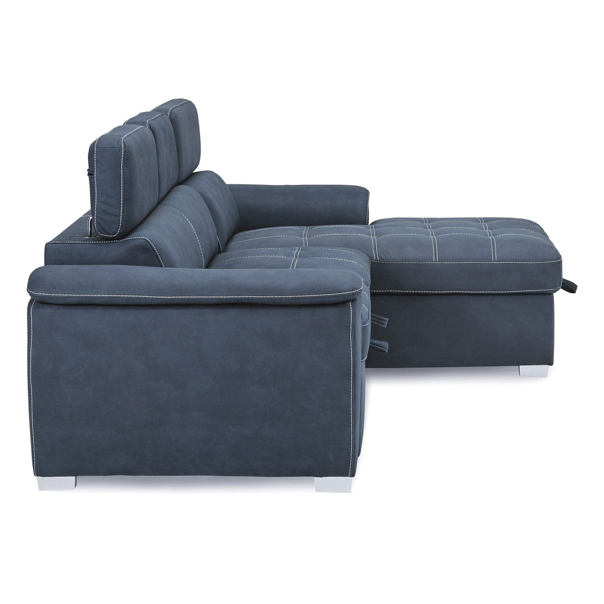 Ferriday Blue Storage Sleeper Sectional by Homelegance at Eve Furniture