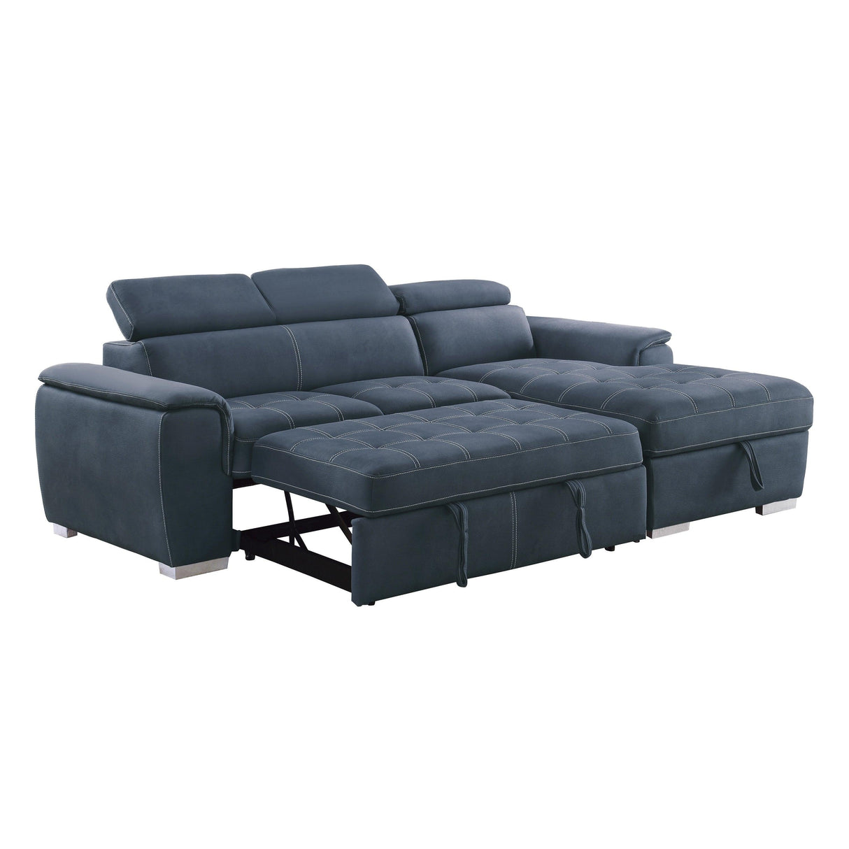 Ferriday Blue Storage Sleeper Sectional by Homelegance at Eve Furniture