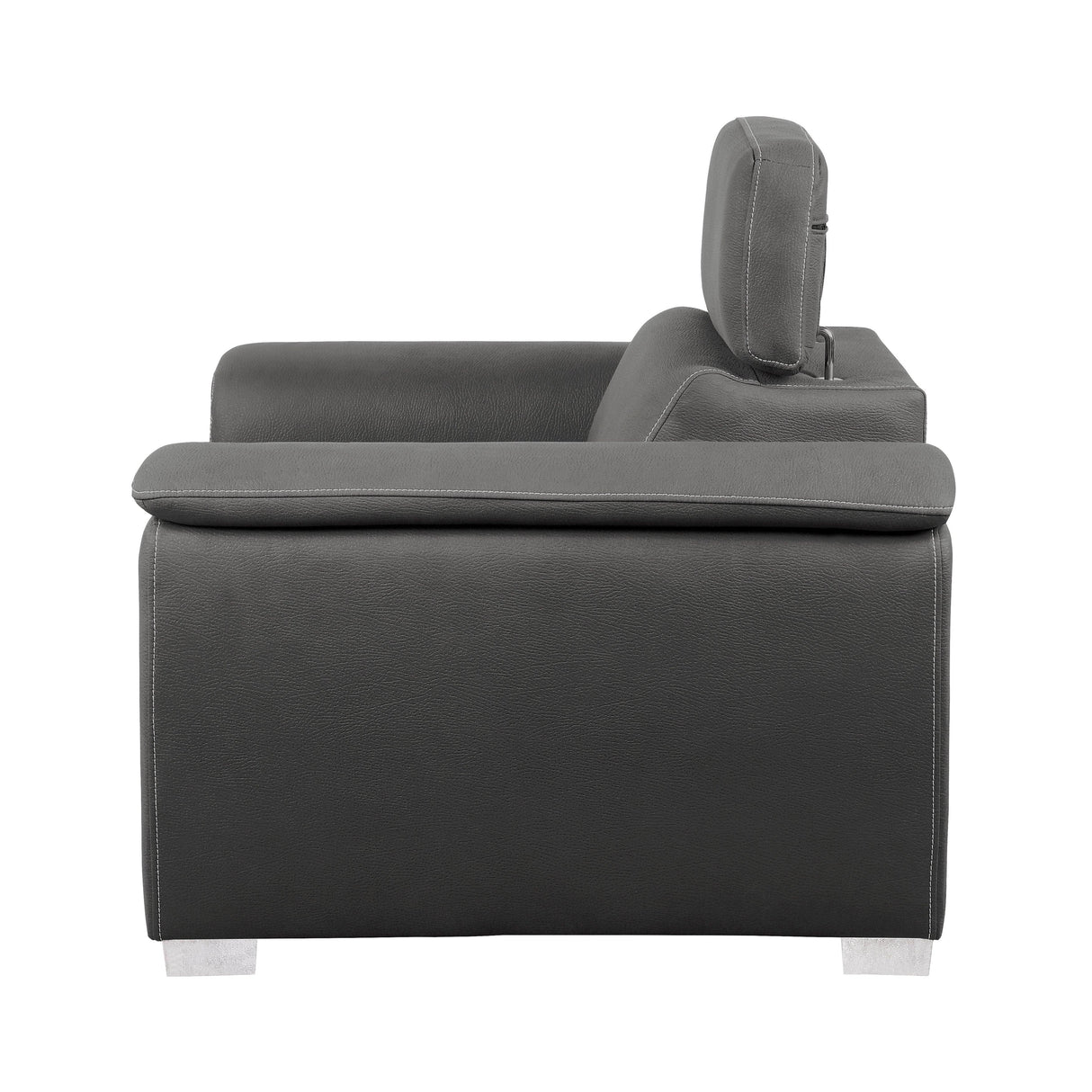 Ferriday Gray Chair with Pull-out Ottoman by Homelegance at Eve Furniture
