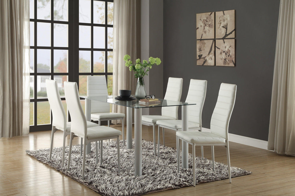 Florian White Dining Table by Homelegance at Eve Furniture