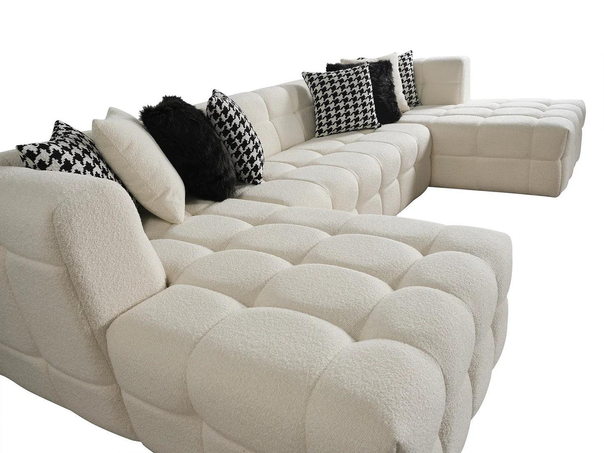 Florida Cream/White Sectional by New Era Innovations at Eve Furniture