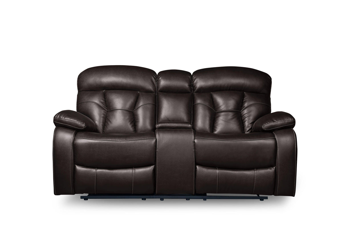Floyd Brown Power Double Reclining Loveseat by Homelegance at Eve Furniture