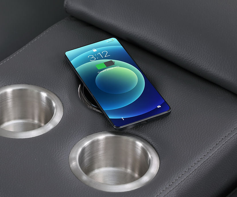 Franco Dark Grey 6-Piece 2 Power Reclining Sectional by New Era Innovations at Eve Furniture