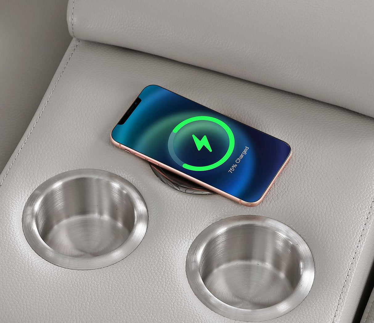 Franco Light Grey 7-Piece 3 Power Reclining Sectional by New Era Innovations at Eve Furniture