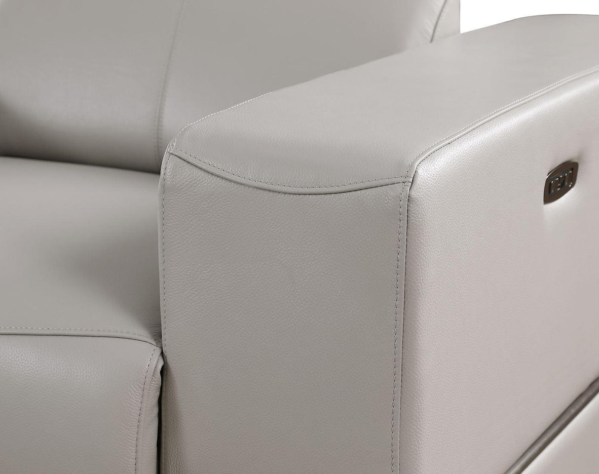 Franco Light Grey 7-Piece 3 Power Reclining Sectional by New Era Innovations at Eve Furniture