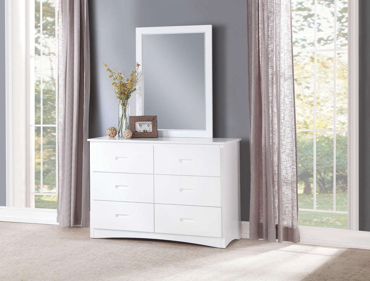 Galen White Dresser by Homelegance at Eve Furniture