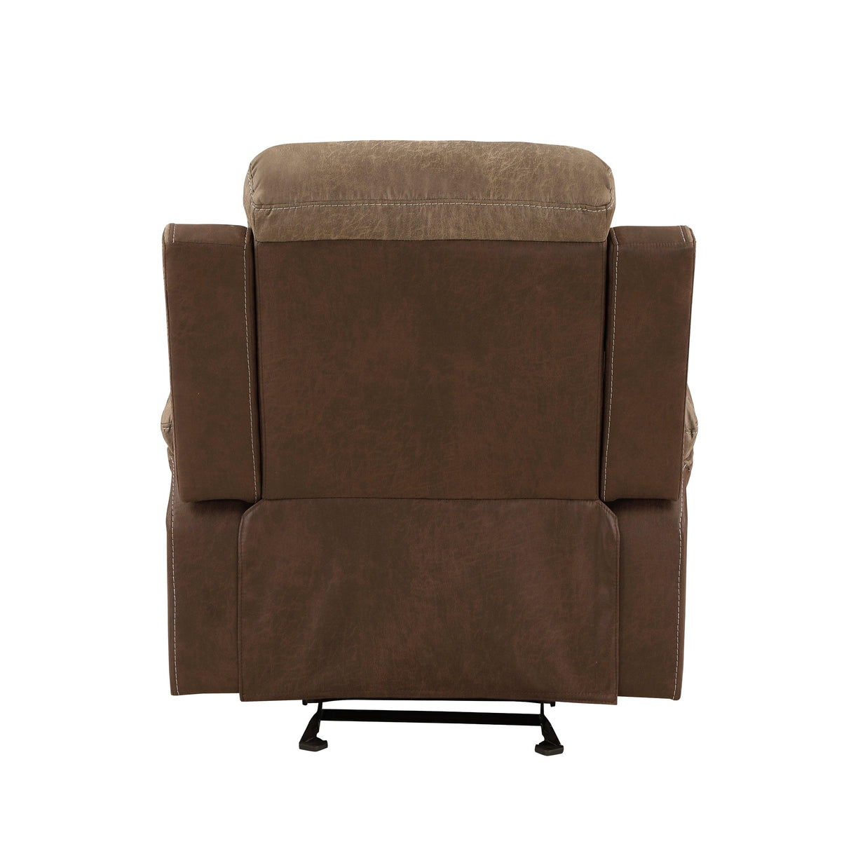 Glendale Brown Microfiber Glider Reclining Chair by Homelegance at Eve Furniture