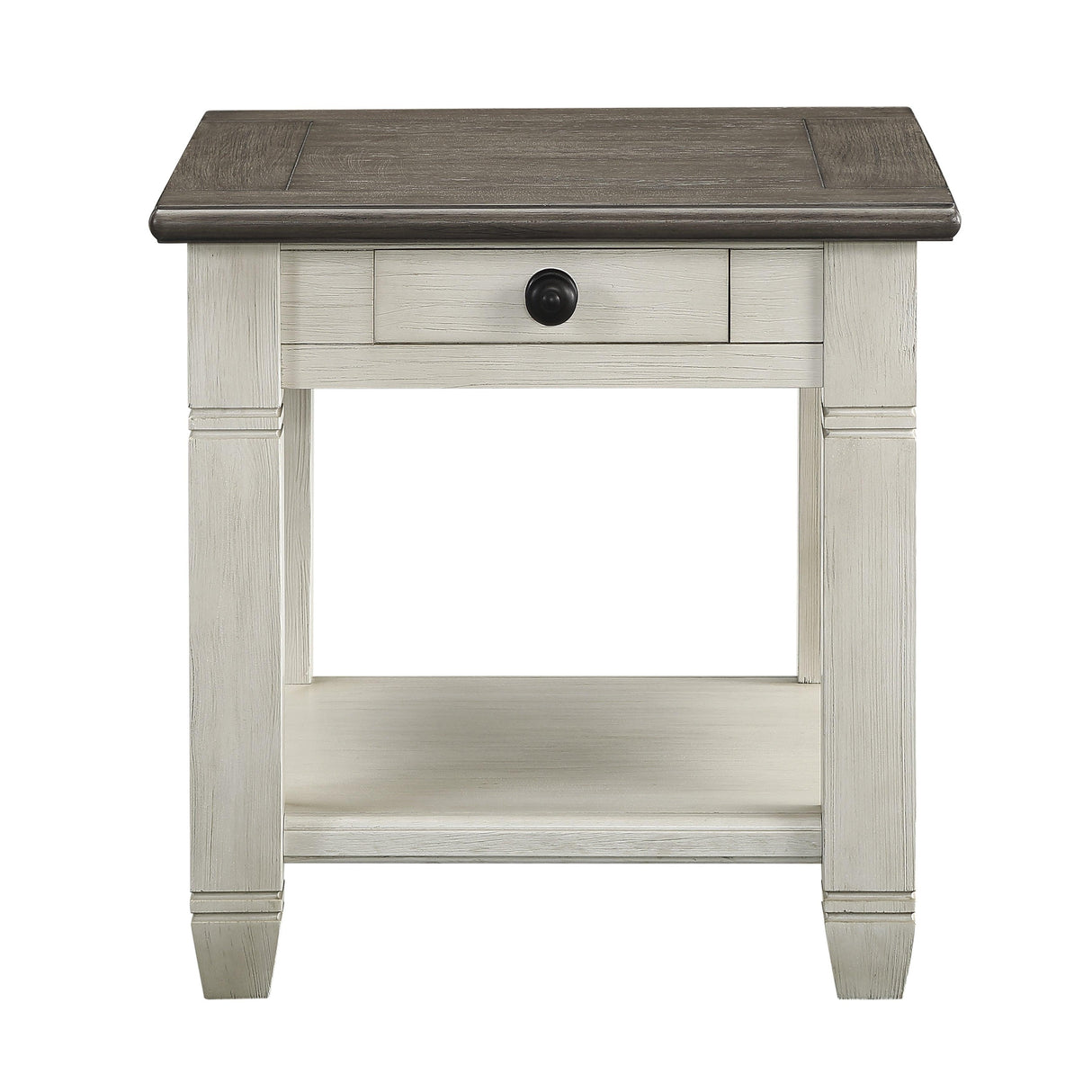 Granby Antique White End Table by Homelegance at Eve Furniture