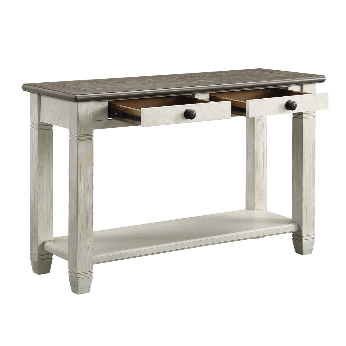 Granby Antique White Sofa Table by Homelegance at Eve Furniture